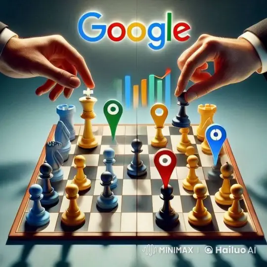 Strategic Business Chess with Google My Business Elements – AI Generated Video | Hailuo AI