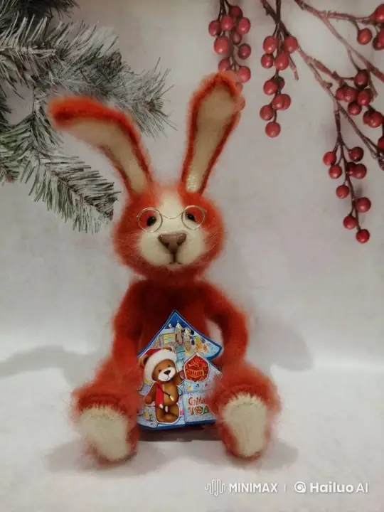 Holiday Bunny with Gift Amid Festive Decor – AI Generated Video | Hailuo AI