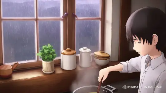 Anime Boy Crafts Ramen with Aesthetic Precision – AI Generated Video | Hailuo AI