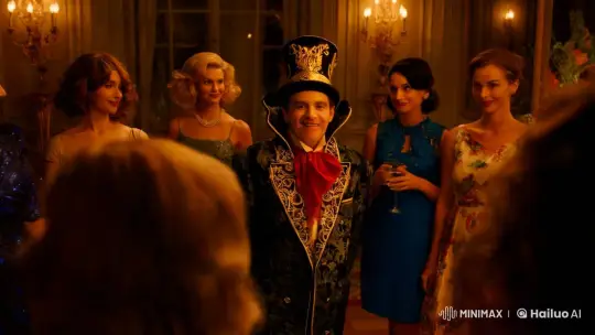 Vintage Magician Unveils Feminine Identity at Elegant Party – AI Generated Video | Hailuo AI
