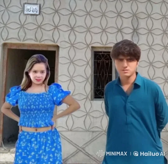 Young Couple Shares Tender Moment in Front of Decorated Building – AI Generated Video | Hailuo AI