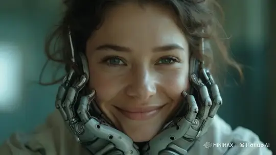 Woman with Curly Hair and Green Eyes – AI Generated Video | Hailuo AI