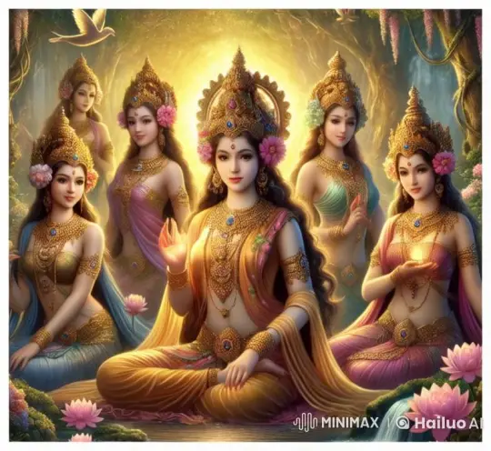 Tamil Women Perform Bharatanatyam in Celestial Live2D Setting – AI Generated Video | Hailuo AI
