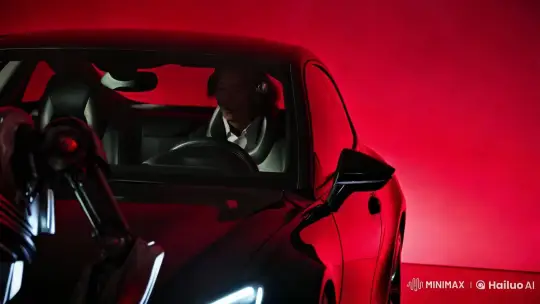 Robotic Dance in Red: A Dramatic Visual Symphony – AI Generated Video | Hailuo AI