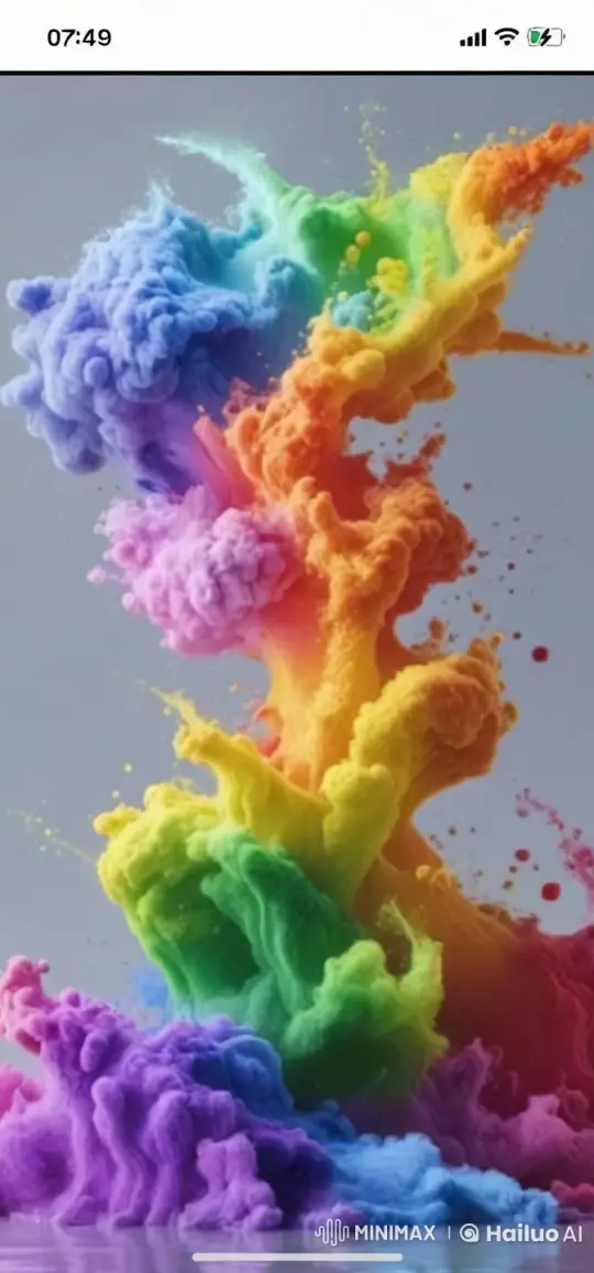 Colorful Spectral Explosion Visual Experience – AI Generated Video | Hailuo AI