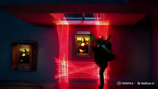 Mysterious Heist at Art Gallery with Surreal Elements – AI Generated Video | Hailuo AI