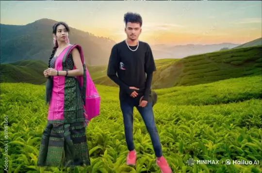 Young Couple's Romantic Moment in a Sunset Field – AI Generated Video | Hailuo AI