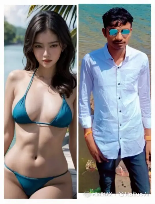 Dual Perspectives: Serene Beach Scenes with Gentle Movements – AI Generated Video | Hailuo AI