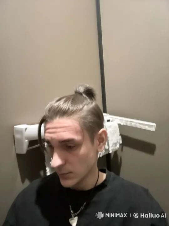 Young Man Mimics Ahegao, Shows Paper Questioningly – AI Generated Video | Hailuo AI