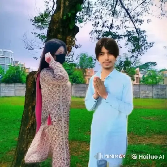 Lush Park Scene with Woman and Man in Live2D Animation – AI Generated Video | Hailuo AI