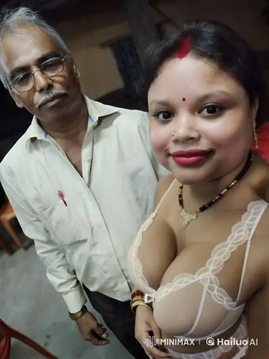 Affectionate Moment: Older Man and Younger Woman Share a Kiss – AI Generated Video | Hailuo AI