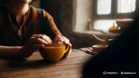 Intimate Warmth: Turmeric Milk in Cozy, Golden Light – AI Generated Video | Hailuo AI