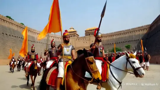 Dynamic Medieval Rajput Warriors' Procession – AI Generated Video | Hailuo AI