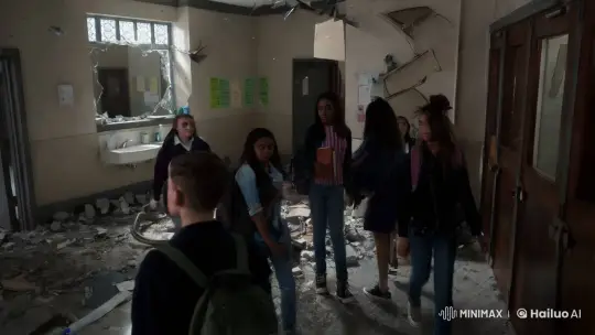 Post-Earthquake School Evacuation Captured in High Aesthetic 4k Detail – AI Generated Video | Hailuo AI