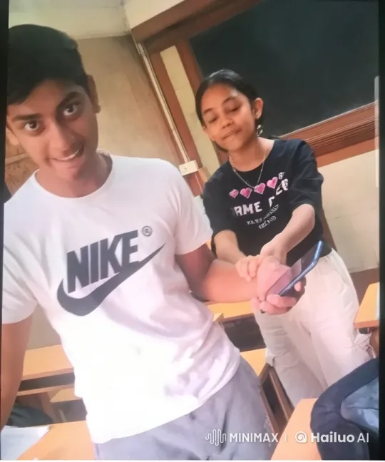 Teenagers Share Brief Kiss in Classroom – AI Generated Video | Hailuo AI