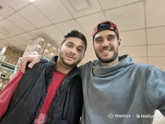 Two Men Bonding in a Warehouse Setting – AI Generated Video | Hailuo AI