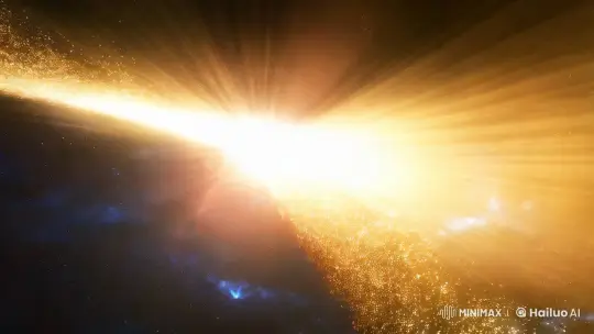 Cosmic Birth: Light and Darkness in the Void – AI Generated Video | Hailuo AI