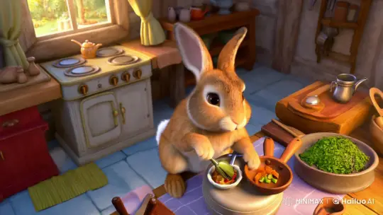 Adorable Bunny Cooks in Rustic Kitchen Setting – AI Generated Video | Hailuo AI