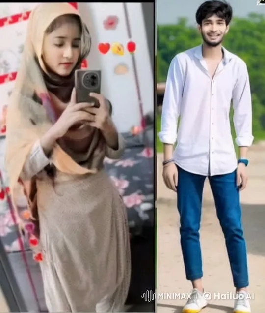 Young Woman and Man Engage with 'Kissing Star' Theme – AI Generated Video | Hailuo AI