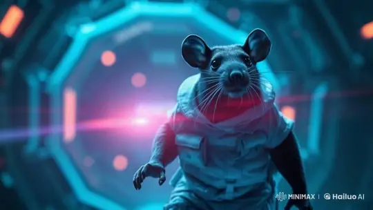 Futuristic Rat Soldier Floats in Space Bar – AI Generated Video | Hailuo AI