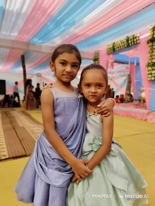 Girls Dance with Magical Unicorns in Festive Setting – AI Generated Video | Hailuo AI