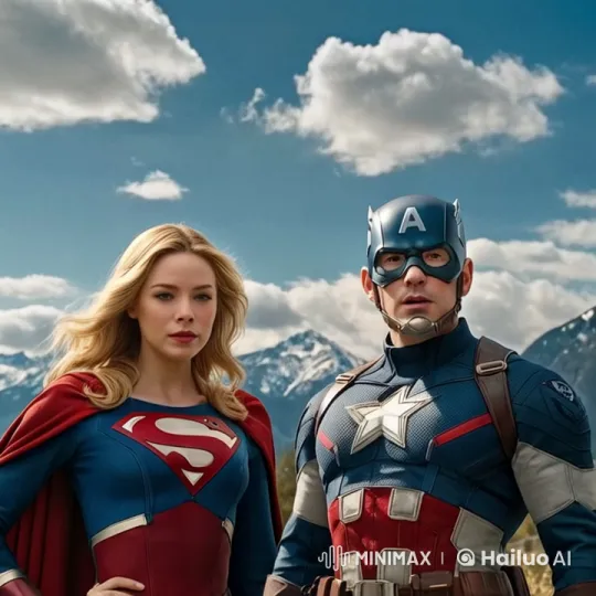 Heroes Stand Resolute in Majestic Mountain Setting – AI Generated Video | Hailuo AI
