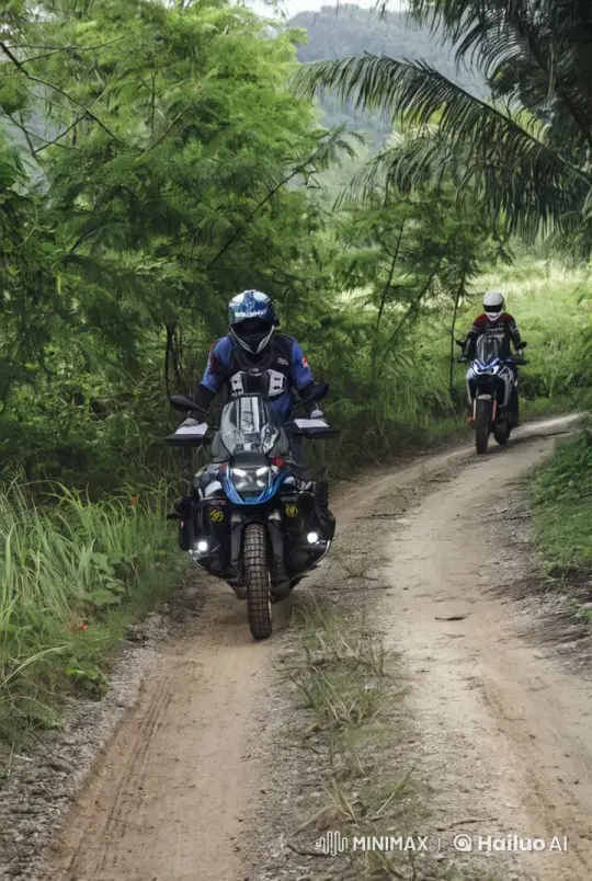 Off-Road Motorcycle Adventure in Forest – AI Generated Video | Hailuo AI