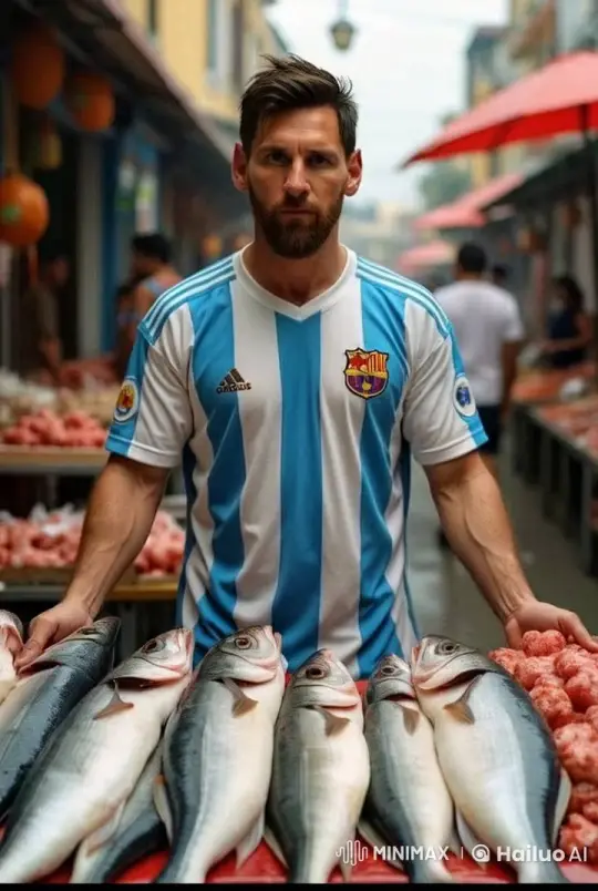 Local Fish Vendor Organizes Stall in Lively Market – AI Generated Video | Hailuo AI