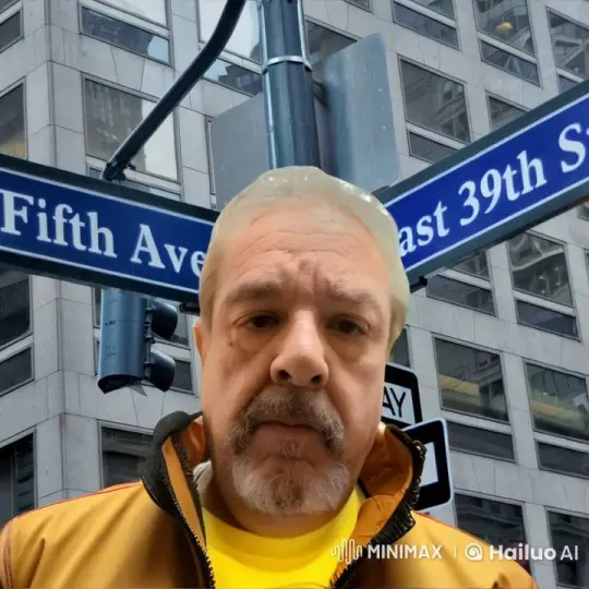 Man's Smile Transformation at NYC Intersection – AI Generated Video | Hailuo AI