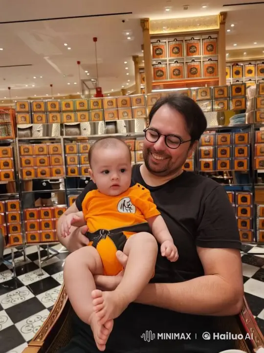 Father and Baby Begin Joyful Dance Together – AI Generated Video | Hailuo AI