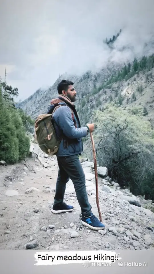 Boy Encounters Lion and Tiger on Mountain Trail – AI Generated Video | Hailuo AI