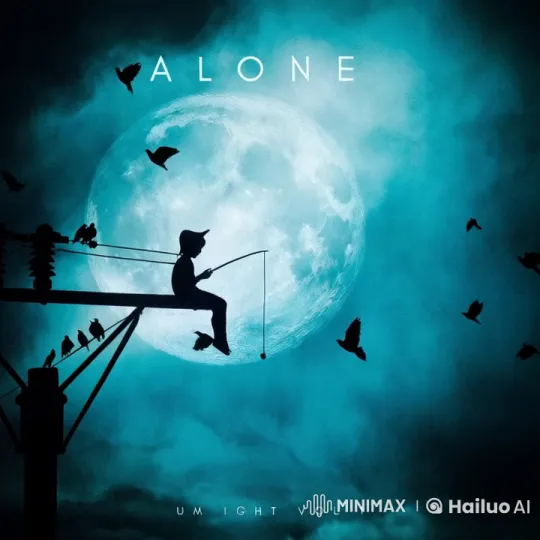 Boy Fishes in Night Sky, Encounters Alligator's Head – AI Generated Video | Hailuo AI