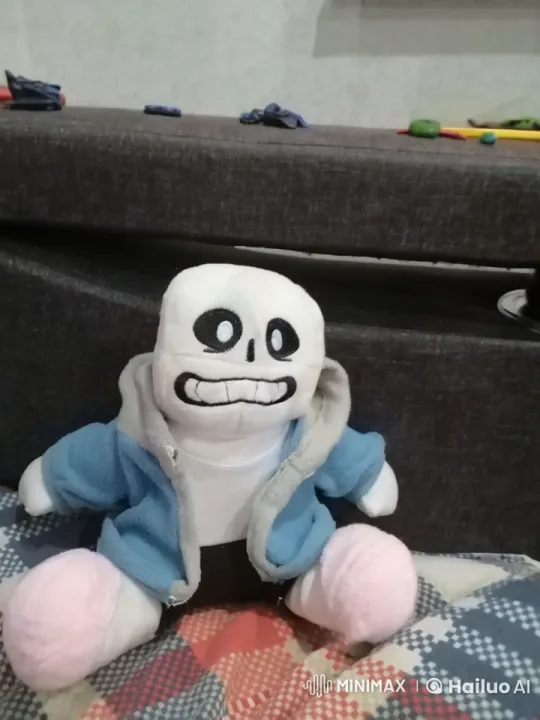 Sans Toy Mimics a Mysterious Note Scene – AI Generated Video | Hailuo AI