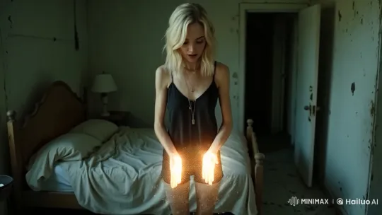 Woman Transformed by Pulsating Magical Light – AI Generated Video | Hailuo AI