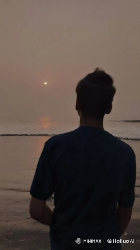 Sunset Stroll on the Calm Beach – AI Generated Video | Hailuo AI