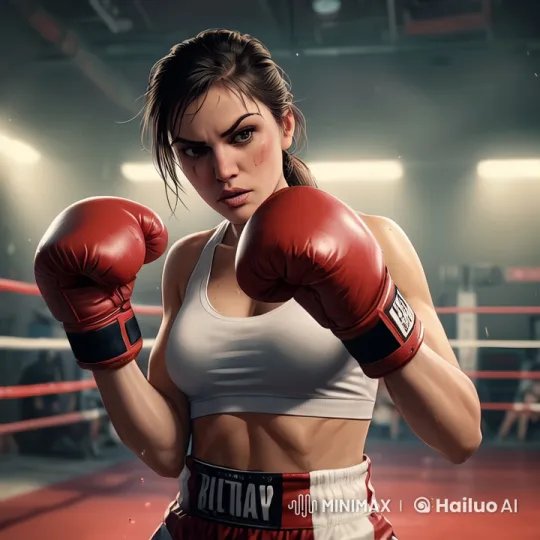 Female Boxer Delivers Powerful Punch in Live2D Animation – AI Generated Video | Hailuo AI