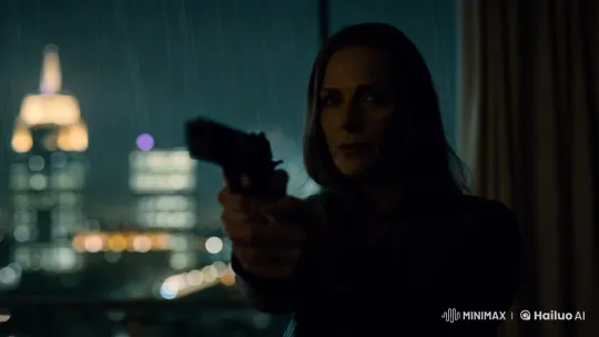 Enigmatic Woman Contemplates Action in Rainy Cityscape – AI Generated Video | Hailuo AI