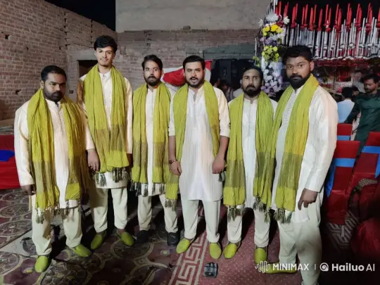 Traditional Attired Men Startled by Sudden Lion Leap – AI Generated Video | Hailuo AI