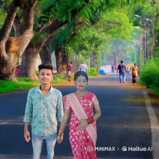 Couple in Serene Nature with Ancient Trees and Strollers – AI Generated Video | Hailuo AI