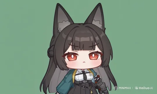 Live2D Chibi Character Greets with Animated Ears – AI Generated Video | Hailuo AI