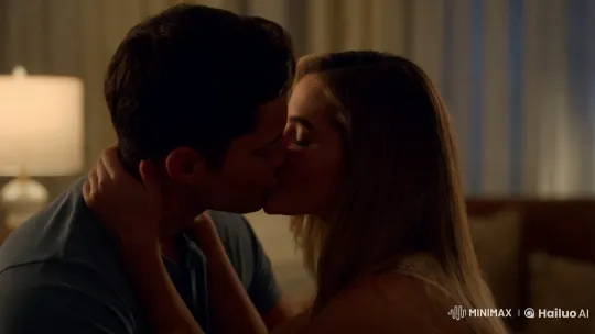 Intimate Couple's Kiss in Softly Lit Room – AI Generated Video | Hailuo AI