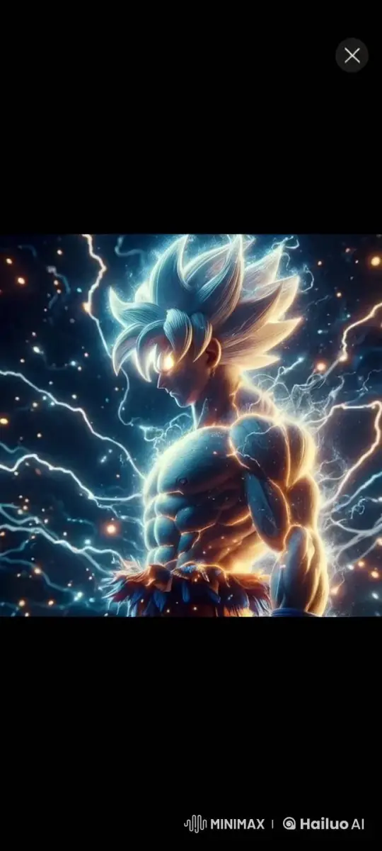 Powerful Figure with Electric Aura and Determined Gaze – AI Generated Video | Hailuo AI