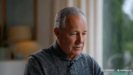 Uncanny Resemblance: Serene Portrait of a Man – AI Generated Video | Hailuo AI