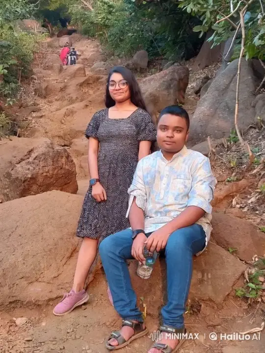 Young Couple's Intimate Kiss in Serene Rocky Landscape – AI Generated Video | Hailuo AI