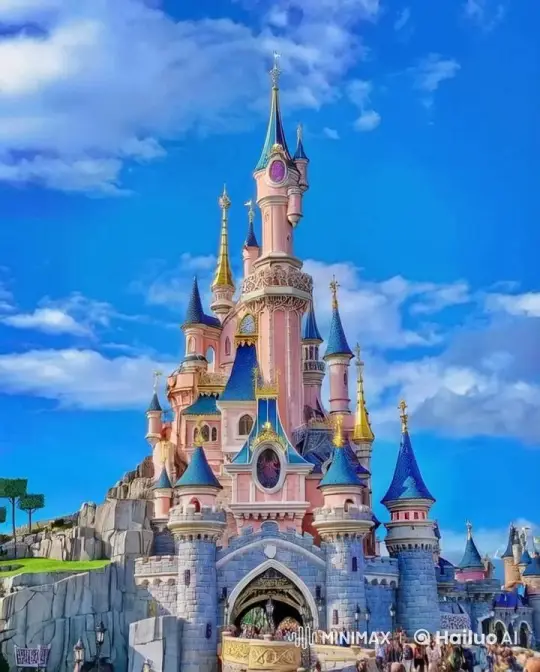 Disney Castle Disintegrates in Surreal Transformation – AI Generated Video | Hailuo AI