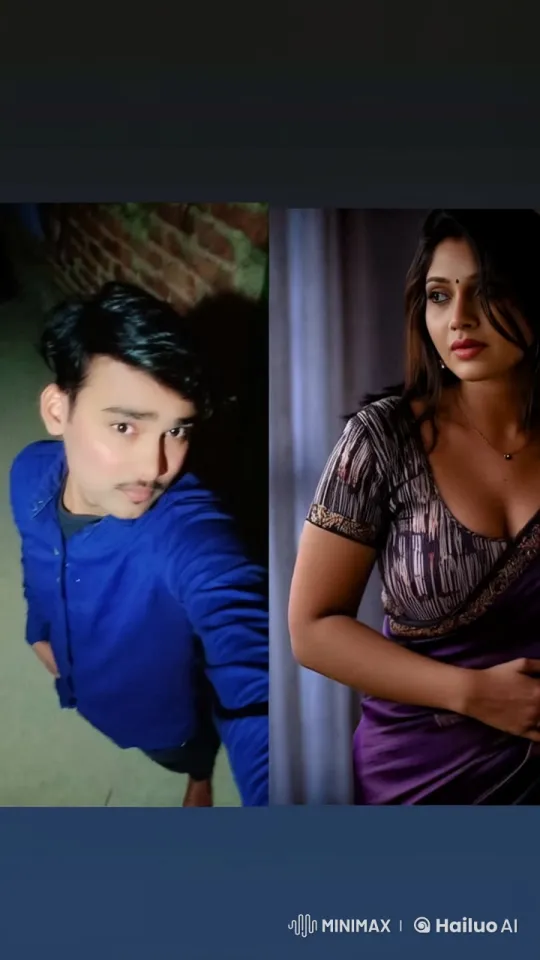 Two Portraits: A Man Taking a Selfie and a Woman in a Sari – AI Generated Video | Hailuo AI