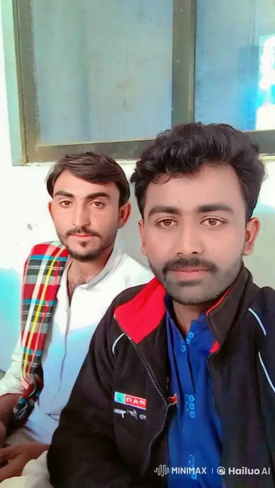 Two Men in a Room with a Blue-Tinted Window – AI Generated Video | Hailuo AI