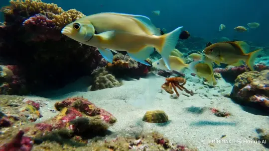 Mesmerizing Marine Life in Slow-Motion Coral Reef Dance – AI Generated Video | Hailuo AI