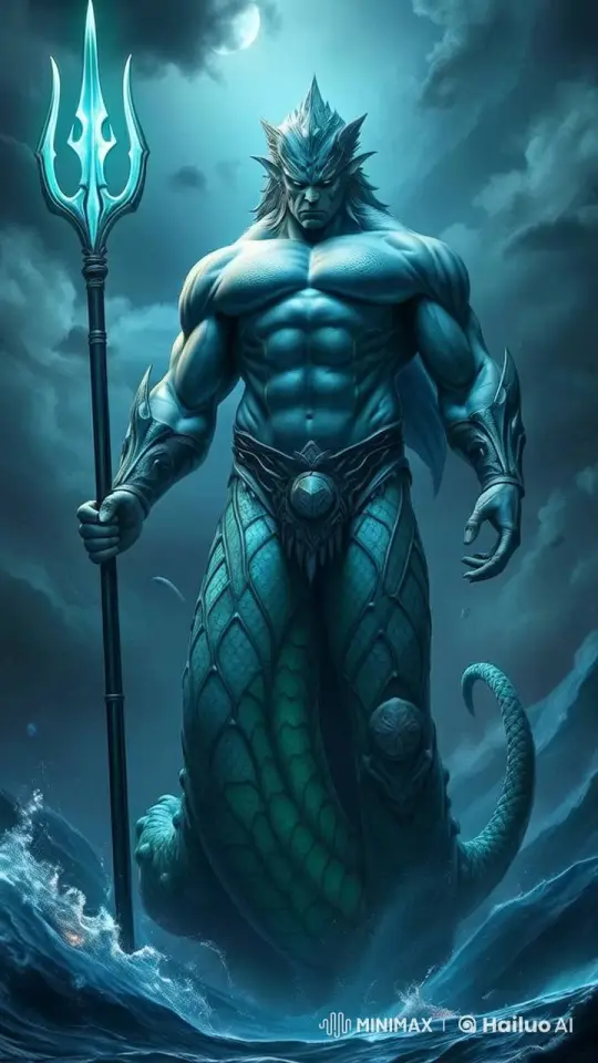 Powerful Creature Roars Amidst Stormy Seas – AI Generated Video | Hailuo AI