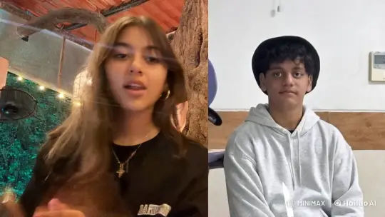 Teenagers Share Affectionate Kiss in Cozy Setting – AI Generated Video | Hailuo AI